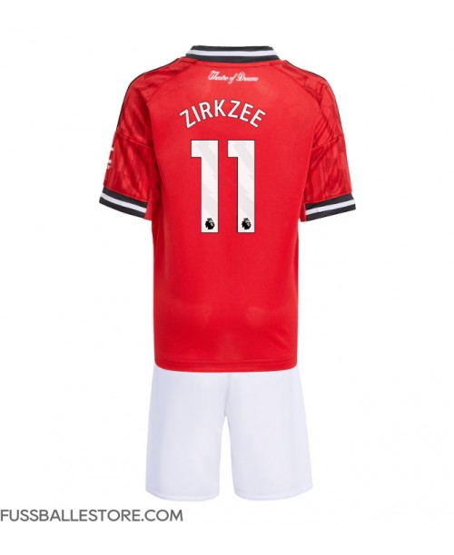 Günstige Manchester United Joshua Zirkzee #11 Heimtrikotsatz Kinder 2025-26 Kurzarm (+ Kurze Hosen) Günstige Manchester United Joshua Zirkzee #11 Heimtrikotsatz Kinder 2025-26 Kurzarm (+ Kurze Hosen)